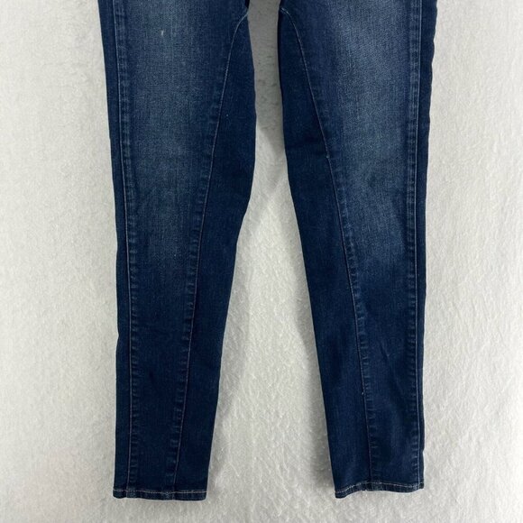 Abercrombie & Fitch Jeans Women 6 Dark Wash Denim Super Skinny Ankle Zip Midrise - Picture 7 of 12